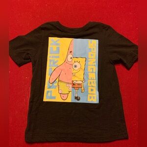 SpongeBob SquarePants Black Kids T-Shirt. Sponge bob shirt Sz med 8